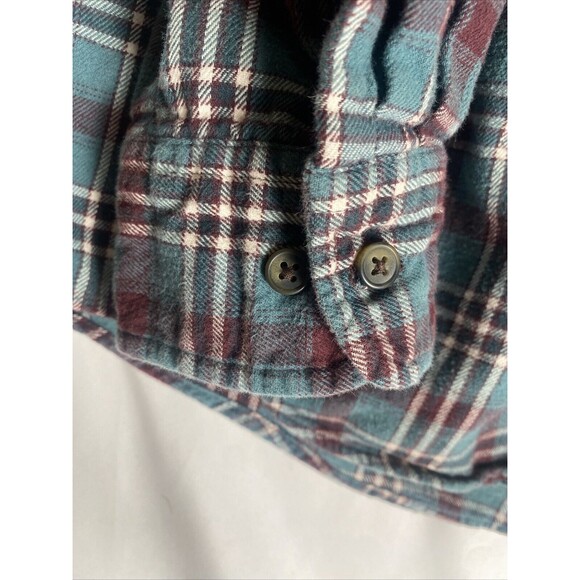 St. Johns Bay Men's Plaid Size Large Long Sleeve Button Down Flannel Shirt - Picture 6 of 9